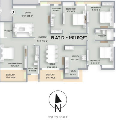 4BHK Floor Plan